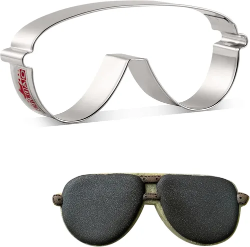 Vista 7 de LILIAO Cortador de galletas para gafas/gafas de sol, 5 x 2 pulgadas, acero inoxidable