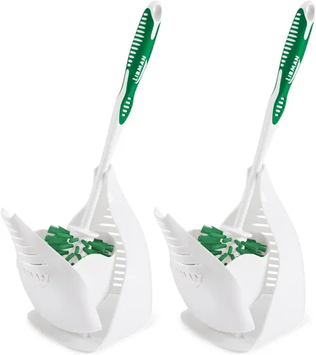 Vista 2 de Libman Juego de 2 cepillos para inodoro, paquete de 2 y 3 piezas para lechada, azulejos, baño, limpieza de cocina