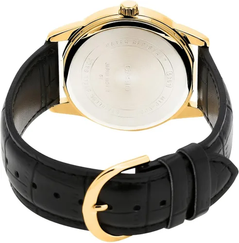 Vista 4 de Casio - Reloj de cuarzo japonés con correa de piel color negro 22 modelo EAW-MTP-V001GL-7B