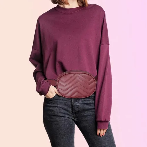 Vista 5 de Geestock - Riñonera para mujer, hecha de piel sintética e impermeable, para fiestas, viaje y senderismo