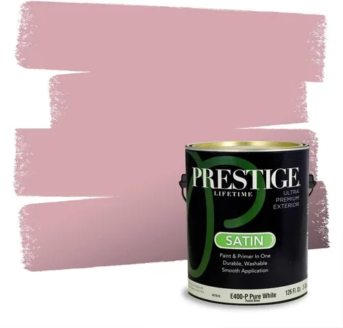 Vista 180 de Prestige Paints Pintura exterior e imprimación en uno, 1 galón, plano, coincidencia comparable de Valspar* Amber Rose*