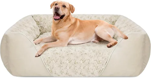 Vista 40 de INVENHO Cama para perros pequeños para perros medianos a grandes, rectangular, ortopédica, suave, relajante, duradera, con parte inferior