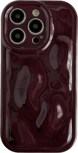 Vista 15 de Caseative Funda para iPhone 14 Pro, color negro Suavidad de la galjanoplastia de cromo del patrón de la burbuja del meteorito de la onda