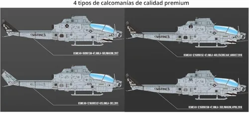 Vista 2 de ACA12127 1:35 Academy USMC AH-1Z Cobra 'boca de tiburón' [KIT de construcción de modelos]