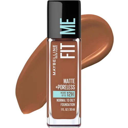 Vista 43 de Maybelline New York Fit Me Matte + Poreless Base Líquida, Formato de Bolsa, 220 Natural Beige, 1.3 onzas 220 Beige natural