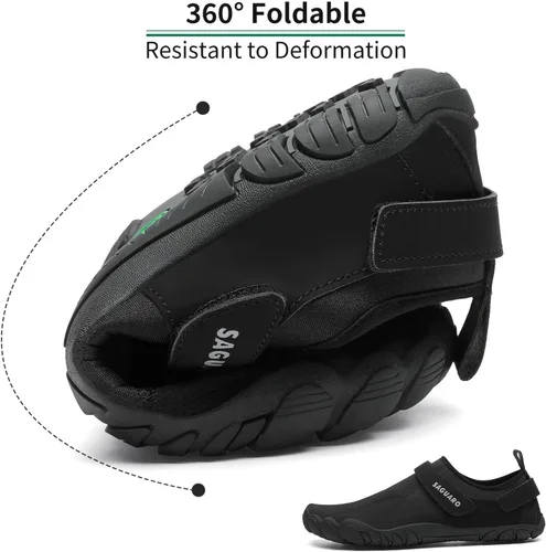 Vista 6 de SAGUARO Zapatos de agua para hombres y mujeres, zapatos de playa de secado rápido, sin caída, zapatos acuáticos para río, piscina, surf, kayak