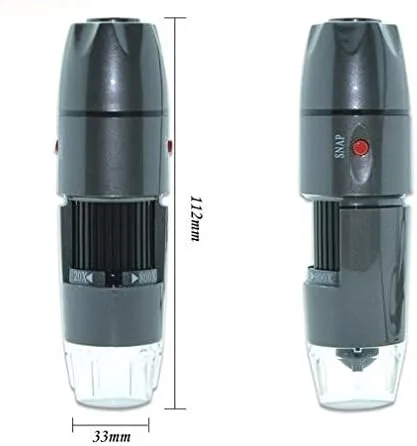 Vista 3 de BANGWEIER Microscopio digital USB portátil 20X ~ 800X aumento mini microscopio cámara lupa con soporte