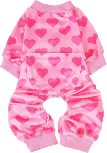Vista 12 de PUPTECK - Pijamas de forro polar suave para perros pequeños y medianos, mono para perros, suéteres para cachorros, ropa de mascotas, mono de Negro