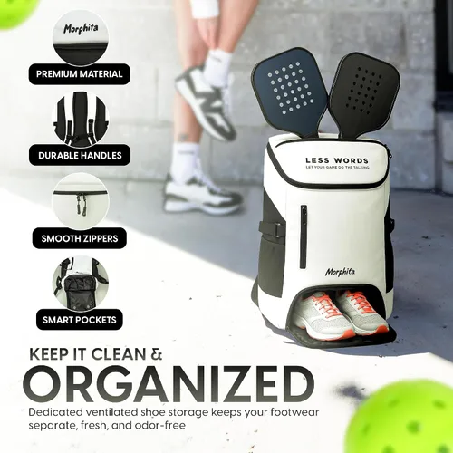 Vista 4 de Mochila de rendimiento – Bolsa elegante y ligera para padel, pickleball, viajes y uso diario – Estilo deportivo unisex con funda para laptop