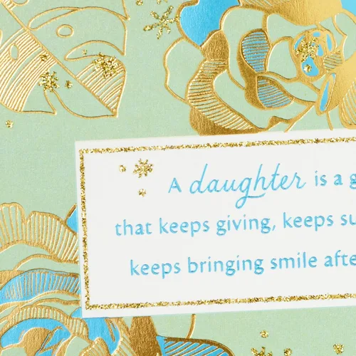 Vista 4 de Tarjeta de cumpleaños Hallmark para hija (Flores)