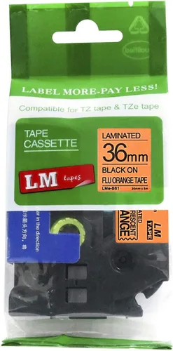 Vista 35 de 2/Pack LMe561 Premium 1.5" Black Print on Blue Label Tape, Compatible with Brother TZe-561 P-Touch Tape 36mm Laminated Replacement Label Tape.