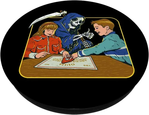 Vista 2 de Divertido juego de Halloween para niños, Ouija Board Retro Ironic PopSockets intercambiables PopGrip