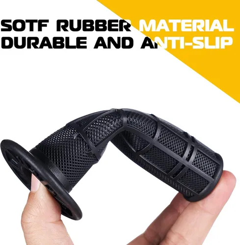 Vista 4 de 7/8'' ATV Grips Universal Handlebar Grips Soft Rubber Motorcycle Grip for ATV Polaris Thumb Throttle Kid Youth 4 Wheeler Quad 400ex