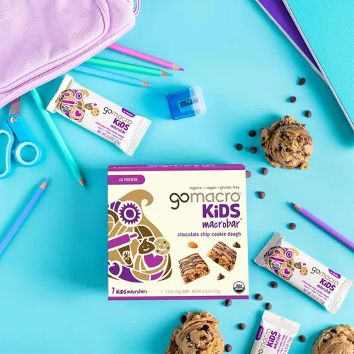 Vista 2 de GoMacro Kids MacroBar - Surtido de 4 sabores - (barras de 0.90 onzas, 28 unidades)