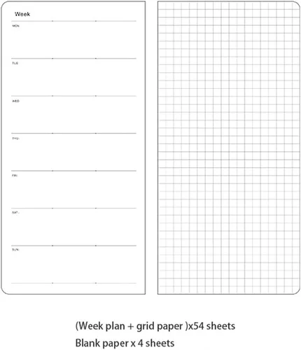 Vista 6 de Agenda semanal de bolsillo sin fecha, organizador de horarios, agenda anual, mes, semana, planificador, A6, cuadernos