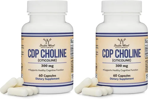 Vista 7 de Suplemento de CDP (citicolina), de grado farmacéutico, fabricadas en Estados Unidos (60 cápsulas de 300 mg) Soporta memoria y recordación, enfoque