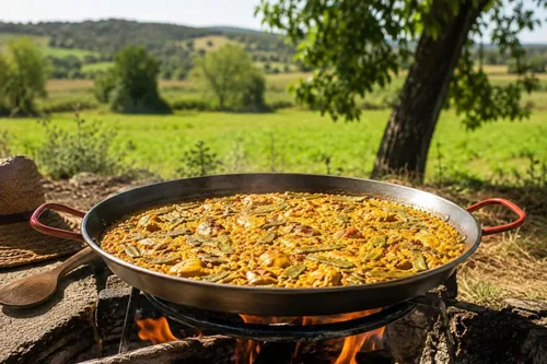 Vista 7 de Garcima Paella de acero esmaltado de 18 pulgadas, 18.1 in