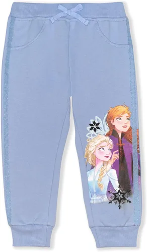 Vista 3 de DISNEY Frozen Elsa and Anna - Paquete de 2 pantalones para niñas pequeñas y pequeñas, color azulazul marino
