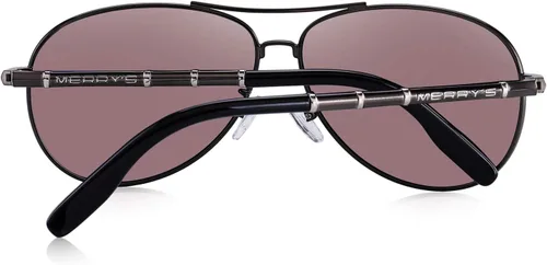 Vista 5 de MERRY'S Gafas de sol de piloto clásicas para hombre, estilo de moda, polarizadas, 100% UV, S8766