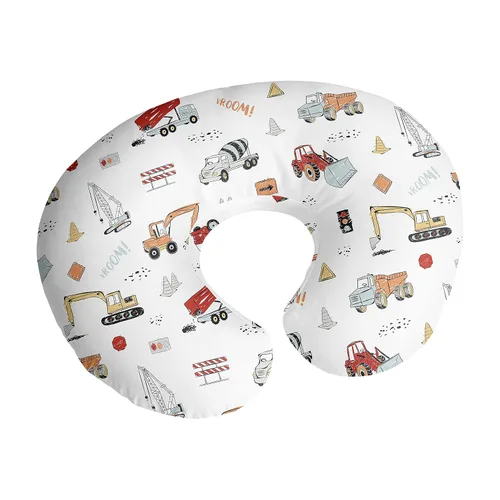 Vista 11 de Sweet Jojo Designs Funda de almohada de lactancia de niño de fútbol marrón y blanco, funda de almohada para lactancia materna, funda de almohada