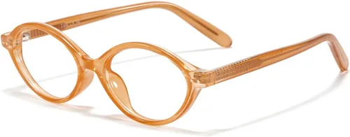 Vista 19 de TIJN Olisa Blue Light Blocking Glasses for Women Men,Retro Oval Frame Bluelight Eyeglasses for Gaming Computer Screen Use 01. Tortuga Whisky