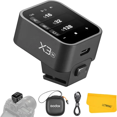Vista 13 de Godox Disparador de flash inalámbrico X3C X3-C TTL para cámara Canon, transmisor de flash inalámbrico de pantalla táctil 2.4G, compatible con TTL