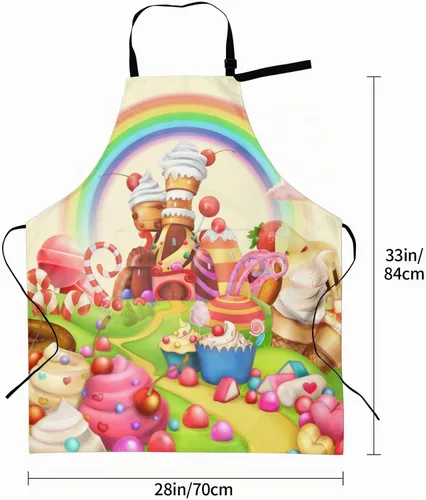Vista 5 de Siiuuol Cute Cats - Delantal de cocina impermeable unisex con babero ajustable