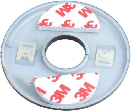 Vista 4 de FDXGYH 2 piezas de cinta autoadhesiva de ABS de 0.67 pulgadas, cubierta de placa redonda para tubería de agua, accesorios de decoración de grifos