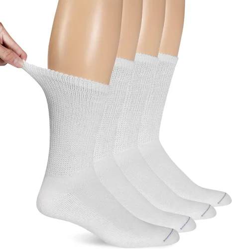 Vista 6 de Dr. Scholl's Calcetines circuladores y diabetes para hombre, paquete de 4 y 6 pares, control de la humedad no vinculante