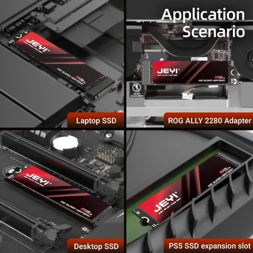 Vista 6 de JEYI M.2 2280 SSD disipador de calor, grafeno+hoja de cobre, ultradelgado de 0.5mm, conductividad térmica de 1500W/mK, para SSDs NVMe/SATA (5 piezas)
