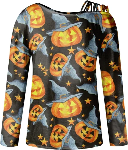 Vista 3 de COTECRAM Blusa sexy de manga larga con hombros descubiertos para otoño e invierno 2023