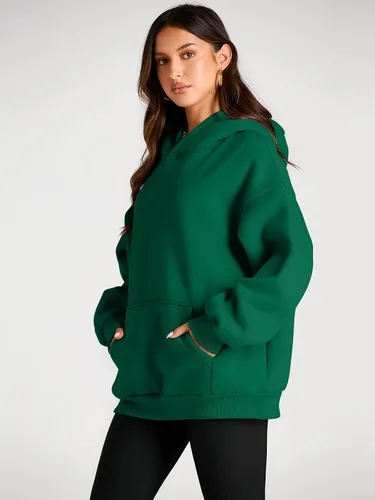 Vista 229 de Trendy Queen - Sudaderas extragrandes con capucha para mujer, suéteres de manga larga, sin botones, de vellón, de otoño, ropa de invierno
