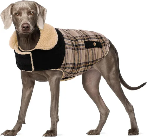 Vista 25 de Abrigo de invierno para perros pequeños, chaqueta sólida para cachorros, abrigo cálido para mascotas para clima frío, prendas acolchadas resistentes