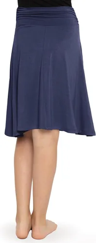 Vista 3 de STRETCH IS COMFORT Falda fluida hasta la rodilla y el tobillo para niña con cintura fruncida Suave y ligera XS a 16
