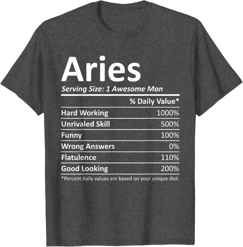 Vista 23 de ARIES Nutrition - Camiseta divertida de regalo con nombre personalizado para cumpleaños, Negro, S