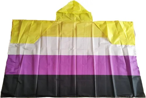 Vista 2 de Bandera de capa pansexual con sombrero y manga