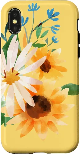 Vista 5 de iPhone 16 Yellow Sunflower Vintage Flower Petals Case
