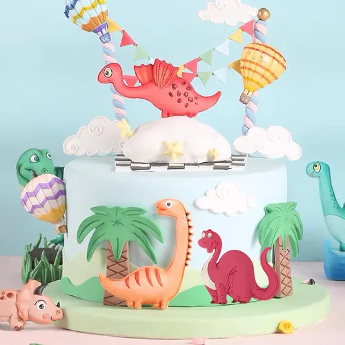 Vista 6 de Moldes del silicón de la fondant del dinosaurio, diverso molde