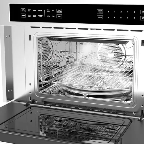 Vista 9 de GarveeHome Horno de convección de microondas de 30 pies, horno microondas integrado de 1.6 pies cúbicos con freidora de aire, puerta desplegable