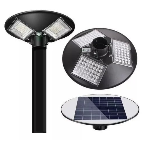 Foco Solar Tipo Poste Cuádruple