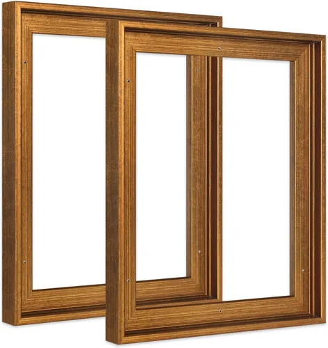 Vista 11 de FOLKOR Floating Frame for 8x10 Inch Canvas Painting with 0.6-0.8" Deep, 2 Pack Canvas Floater Frame Living Room Decor, Wall Art frame for Prints Oil