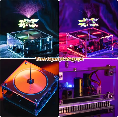 Vista 8 de Joytech Bluetooth Music Tesla Coil Arco Plasma Bocina de transmisión inalámbrica Modelo de juguete de escritorio experimento SSTC SS02