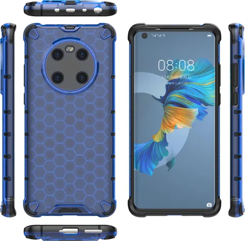 Vista 198 de Pzwoxukhov Funda compatible con Huawei Nova 3i, compatible con Huawei P Smart+ 2018 Honeycomb Anti-Drop Shock-Absorbing Case Negro