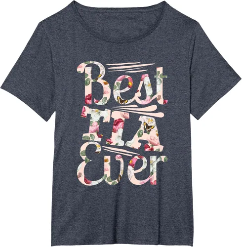 Vista 42 de Camiseta para mujer con texto en inglés "Best Tia Ever" Negro