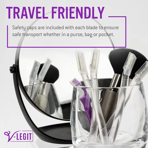 Vista 5 de Dermaplaning Tools - Maquinilla de afeitar facial exfoliante Dermaplane para mujeres y hombres afeitadora para exfoliar refrescar la piel Peach Fuzz