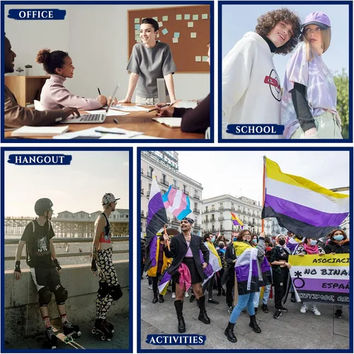 Vista 7 de LGBT UNICORNS Carpeta de pecho, FTM Binder Trans, diseño de tamaño sin enlazar