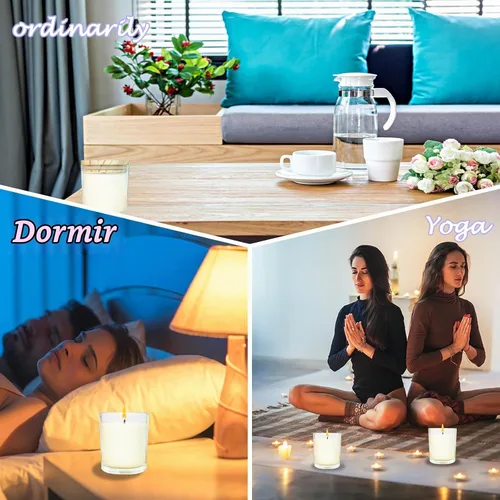 Vista 6 de 12 velas de soja de 6 onzas, juego de velas perfumadas a granel de eucalipto, velas de aromaterapia, velas perfumadas para aliviar el estrés