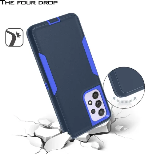 Vista 2 de Asuwish Funda protectora de pantalla de vidrio templado para Samsung Galaxy A23 5G/4G y delgada y resistente película híbrida de doble capa