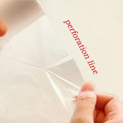 Vista 3 de Immuson Bolsa de plástico de 12 x 20 pulgadas en rollo para almacenamiento de alimentos, bolsa de plástico transparente para frutas, verduras, pan