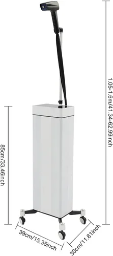 Vista 2 de 3 en 1 Nano Hair Steamer, 1300W 110V Procesador de color de cabello Blanco